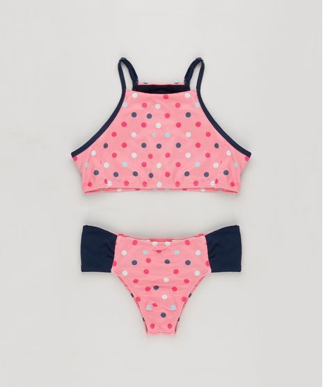 Biquini-Infantil-Estampado-de-Poas-Rosa-9036883-Rosa_1