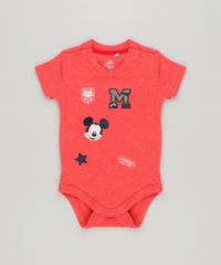 Body-Infantil-Mickey-com-Patches-Manga-Curta-Gola-Careca-em-Algodao---Sustentavel-Vermelho-8942679-Vermelho_1