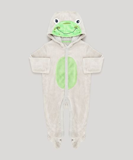 Macacao-Infantil-Sapo-com-Capuz-Manga-Longa-em-Fleece-com-Algodao---Sustentavel-Cinza-8949662-Cinza_1
