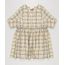 Vestido-Infantil-Xadrez-com-Botoes-Manga-Longa-Decote-Redondo-Amarelo-9033546-Amarelo_1