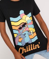 Camiseta-Stitch--Chillin---Manga-Curta-Decote-Redondo-Preta-9988728-Preto_2