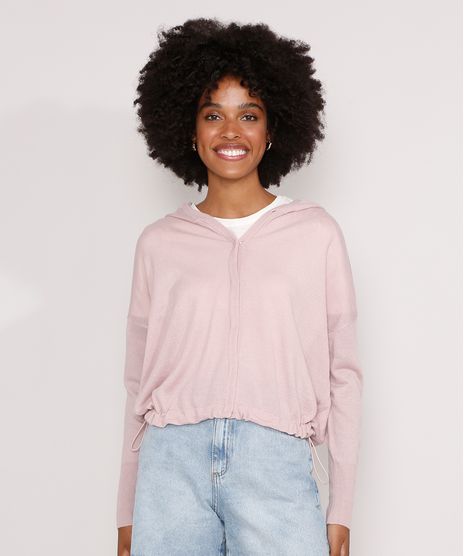 Jaqueta-Bomber-de-Trico-com-Capuz-Rosa-Claro-9793296-Rosa_Claro_1