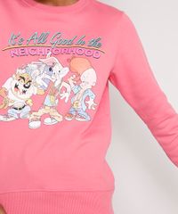 Blusa-de-Moletom-Looney-Tunes-Decote-Redondo-Rosa-9983711-Rosa_5