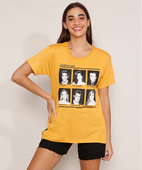 Camiseta-Friends--Class-of-2004--Manga-Curta-Decote-Redondo-Mostarda-9981495-Mostarda_1