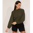 Sueter-Amplo-de-Trico-Gola-Alta-Verde-Escuro-9984713-Verde_Escuro_1
