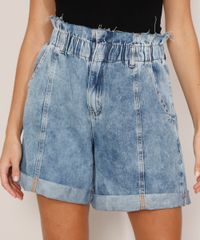 Short-Clochard-Jeans-Marmorizado-com-Barra-Dobrada-Cintura-Super-Alta-Azul-Claro-9985898-Azul_Claro_1