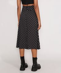 Saia-Evase-de-Viscose-Midi-Estampada-Poa-com-Cinto-Preta-9984250-Preto_2
