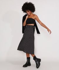 Saia-Evase-de-Viscose-Midi-Estampada-Poa-com-Cinto-Preta-9984250-Preto_3