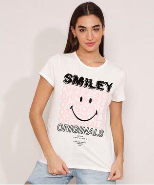 Camiseta-de-Algodao-Smiley-Flocada-Manga-Curta-Decote-Redondo-Off-White-9982633-Off_White_1