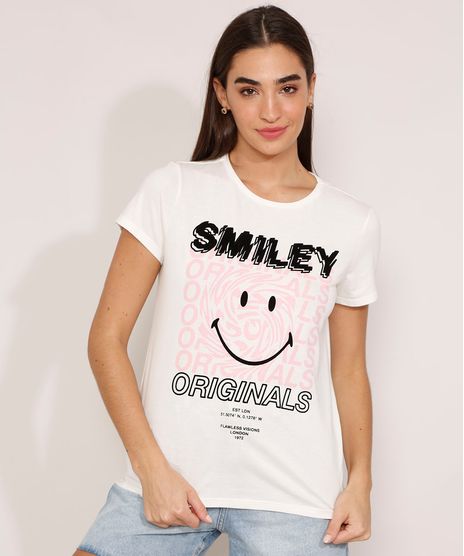 Camiseta-de-Algodao-Smiley-Flocada-Manga-Curta-Decote-Redondo-Off-White-9982633-Off_White_1
