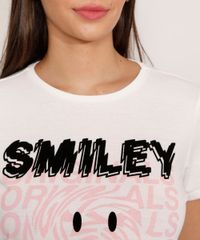 Camiseta-de-Algodao-Smiley-Flocada-Manga-Curta-Decote-Redondo-Off-White-9982633-Off_White_6