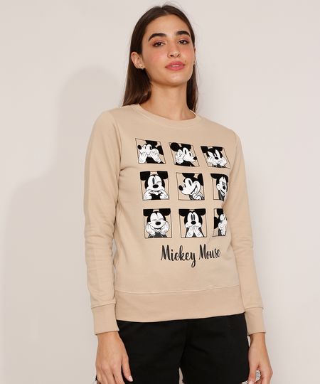 Blusa-de-Moletom-Mickey-Mouse-Flocada-Decote-Redondo-Bege-9983712-Bege_1 Blusa-de-Moletom-Mickey-Mouse-Flocada-Decote-Redondo-Bege-9983712-Bege_1