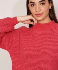 Sueter-Amplo-de-Trico-Gola-Alta-Rosa-Escuro-9984713-Rosa_Escuro_6 Sueter-Amplo-de-Trico-Gola-Alta-Rosa-Escuro-9984713-Rosa_Escuro_6