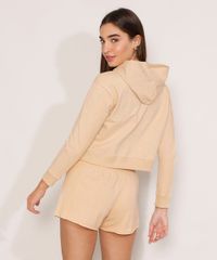 Kit-de-Blusa-Cropped-com-Capuz---Short-de-Moletom-Cintura-Media-Basicos-com-Recorte-Canelado-Bege-9987036-Bege_2