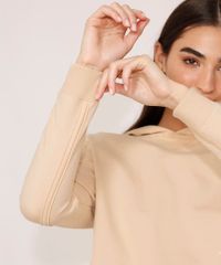Kit-de-Blusa-Cropped-com-Capuz---Short-de-Moletom-Cintura-Media-Basicos-com-Recorte-Canelado-Bege-9987036-Bege_6
