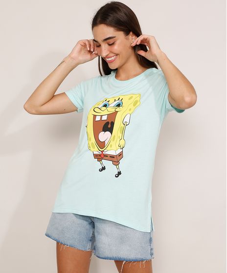 Camiseta-Bob-Esponja-Manga-Curta-Decote-Redondo-Azul-Claro-9988135-Azul_Claro_1