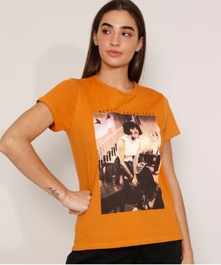 Camiseta-de-Algodao-da-Banda-Queen-Freddie-Mercury--I-Want-to-Break-Free--Manga-Curta-Decote-Redondo-Mostarda-9990829-Mostarda_1
