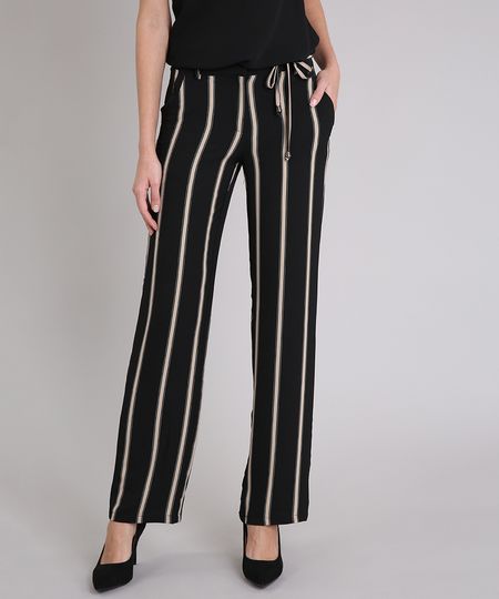 Calca-Feminina-Pantalona-Listrada-com-Bolsos-Preta-9031263-Preto_1