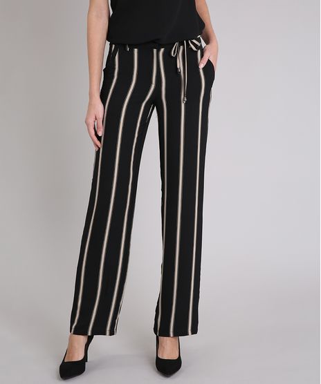 Calca-Feminina-Pantalona-Listrada-com-Bolsos-Preta-9031263-Preto_1