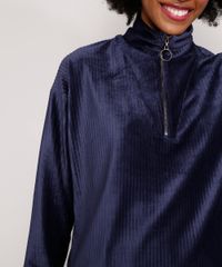 Blusa-Ampla-de-Veludo-Gola-Alta-com-Ziper-Azul-Marinho-9990950-Azul_Marinho_6 Blusa-Ampla-de-Veludo-Gola-Alta-com-Ziper-Azul-Marinho-9990950-Azul_Marinho_6
