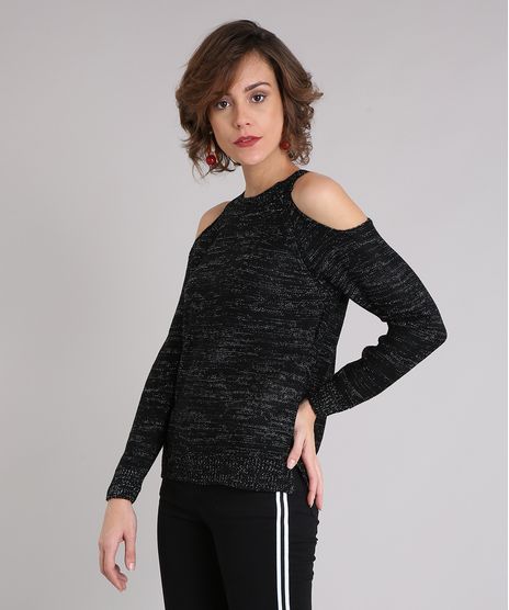 Sueter-Feminino-Open-Shoulder-em-Trico-com-Lurex-Manga-Longa-Decote-Redondo-Preto-8882795-Preto_1