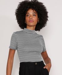 Blusa-Estampada-Pied-Poule-Manga-Curta-Gola-Alta-Preta-9983387-Preto_1