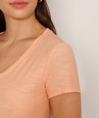 Camiseta-Flame-de-Algodao-Basica-Manga-Curta-Decote-V-Laranja-Claro-8525926-Laranja_Claro_5