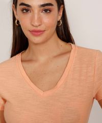 Camiseta-Flame-de-Algodao-Basica-Manga-Curta-Decote-V-Laranja-Claro-8525926-Laranja_Claro_6