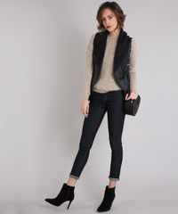 Sueter-Feminino-em-Trico-Felpudo-com-Lurex-Manga-Longa-Decote-Redondo-Bege-8834894-Bege_3