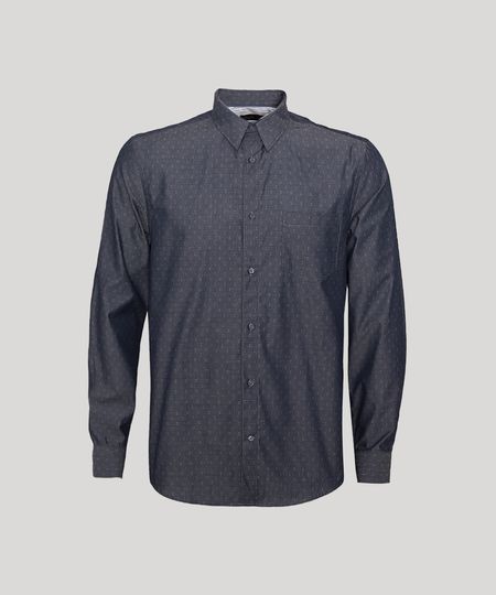 Camisa-Social-Comfort-Estampada-Mini-Print-de-Setas-com-Bolso-Manga-Longa-Azul-Marinho-9813557-Azul_Marinho_1