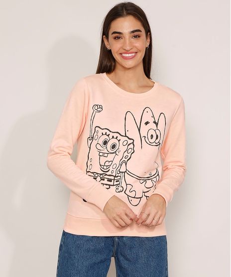 Blusa-de-Moletom-Bob-Esponja-e-Patrick-Estrela-Decote-Redondo-Rose-9983713-Rose_1