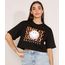 Camiseta-Cropped-de-Algodao-Smiley-Manga-Curta-Decote-Redondo-Preta-9983752-Preto_1