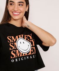 Camiseta-Cropped-de-Algodao-Smiley-Manga-Curta-Decote-Redondo-Preta-9983752-Preto_6