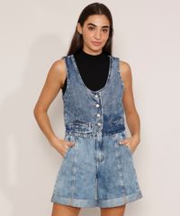 Colete-Cropped-Jeans-Marmorizado-com-Fivela-Decote-Redondo-Azul-Medio-9985785-Azul_Medio_1