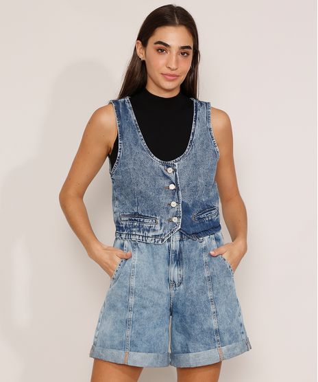 Colete-Cropped-Jeans-Marmorizado-com-Fivela-Decote-Redondo-Azul-Medio-9985785-Azul_Medio_1