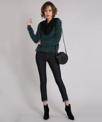 Sueter-Feminino-em-Trico-Felpudo-com-Lurex-Manga-Longa-Decote-Redondo-Verde-Escuro-8834894-Verde_Escuro_3