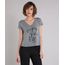 Blusa-Feminina--Enjoy-Your-Life--com-Paetes-Manga-Curta-Decote-V-Cinza-Mescla-9153700-Cinza_Mescla_1