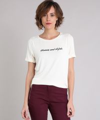Blusa-Feminina--Classic-and-Stylish--com-Bordado-Manga-Curta-Decote-Redondo-Off-White-9210484-Off_White_1
