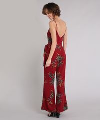 Macacao-Feminino-Estampado-de-Folhagem-com-Tira-para-Amarrar-Alca-Fina-Vermelho-9013452-Vermelho_2