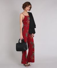 Macacao-Feminino-Estampado-de-Folhagem-com-Tira-para-Amarrar-Alca-Fina-Vermelho-9013452-Vermelho_3