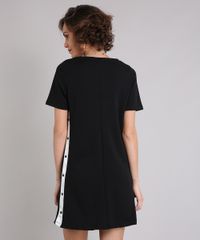 Vestido-Feminino-Curto-Faixa-Lateral-Manga-Curta-Decote-Redondo-Preto-9210062-Preto_2