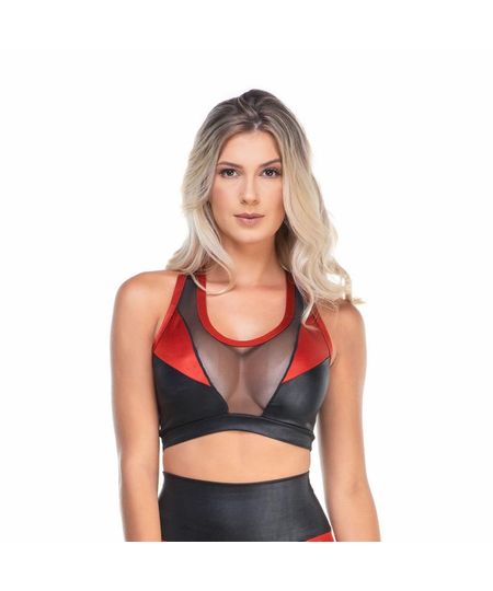 Top Fitness St Madame Decote em Tela Menor preço em Top Fitness St Madame Decote em Tela