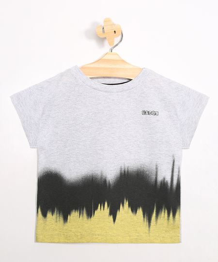 Camiseta-Infantil-Street-Estampada-de-Tinta--Bronx--Manga-Curta-Cinza-Mescla-Claro-9983838-Cinza_Mescla_Claro_1