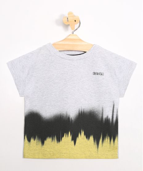 Camiseta-Infantil-Street-Estampada-de-Tinta--Bronx--Manga-Curta-Cinza-Mescla-Claro-9983838-Cinza_Mescla_Claro_1