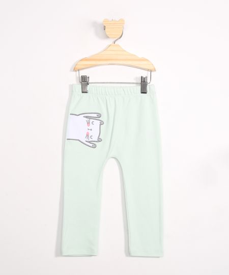 Calca-Infantil-de-Algodao-com-Bordado-de-Gatinho-Verde-Claro-9957008-Verde_Claro_1
