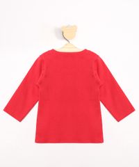 Camiseta-Infantil-de-Algodao-Mickey-e-Amigos-Manga-Longa-Vermelha-9980221-Vermelho_3