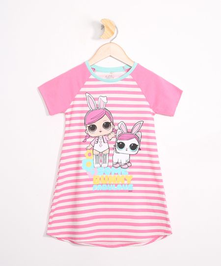 Camisola-Infantil-de-Algodao-Raglan-Listrada-LOL-Bunny-Manga-Curta-Rosa-9983169-Rosa_1 Camisola-Infantil-de-Algodao-Raglan-Listrada-LOL-Bunny-Manga-Curta-Rosa-9983169-Rosa_1