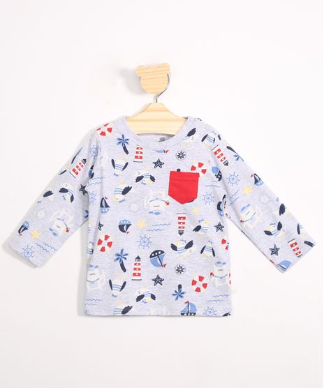 Camiseta-Infantil-Estampada-Nautica-com-Bolso-Manga-Longa-Cinza-Mescla-Claro-9983463-Cinza_Mescla_Claro_1