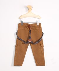 Calca-Infantil-de-Sarja-Cargo-com-Suspensorio-Marrom-9748488-Marrom_2