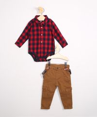 Calca-Infantil-de-Sarja-Cargo-com-Suspensorio-Marrom-9748488-Marrom_3